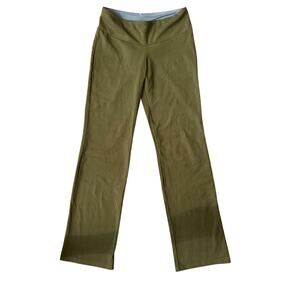 The Girls Yoga Pants Women’s M Olive Green Flare Stretch Cotton USA Made